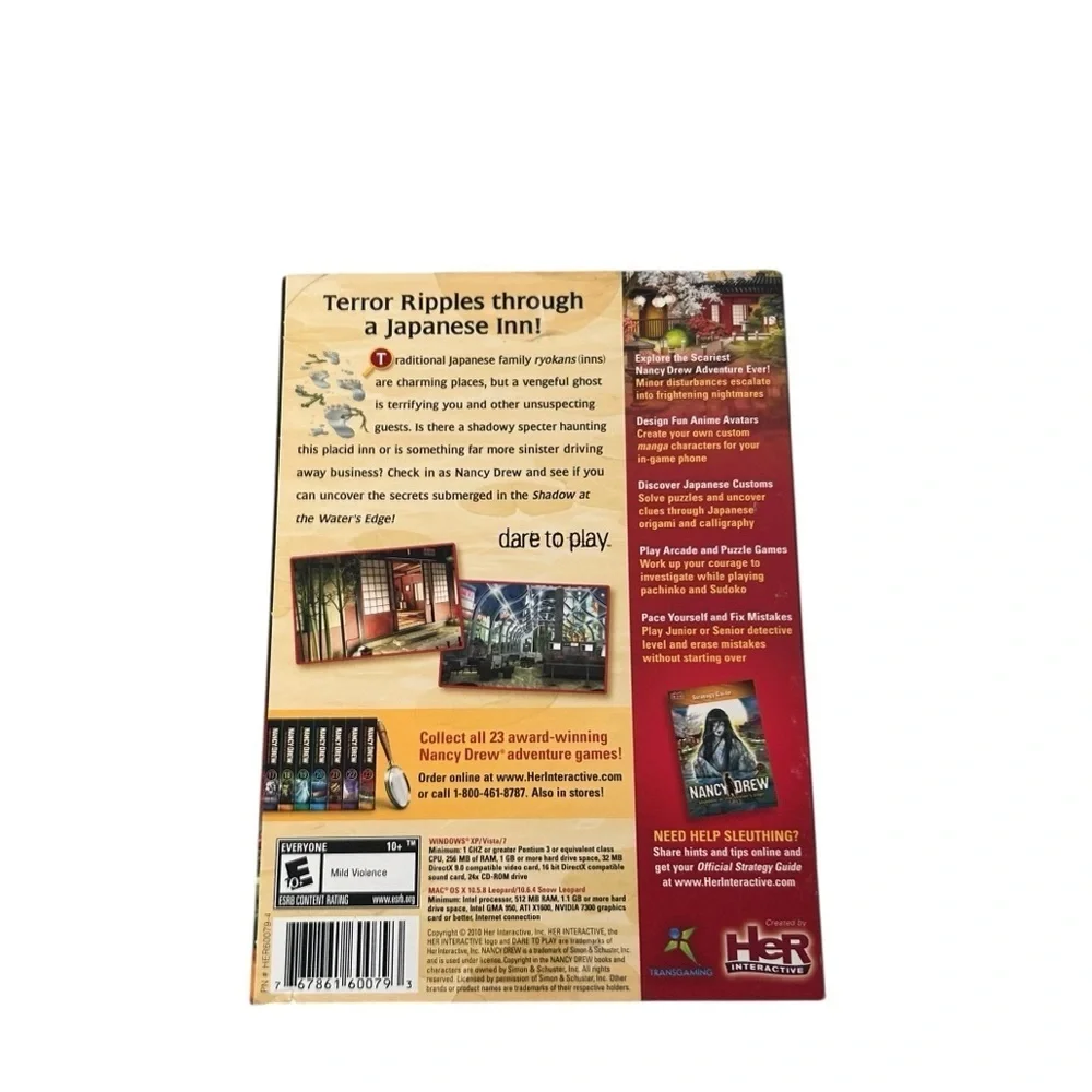 Nancy Drew Shadow at the Water’s Edge #23 PC CD-ROM Computer Mystery Game